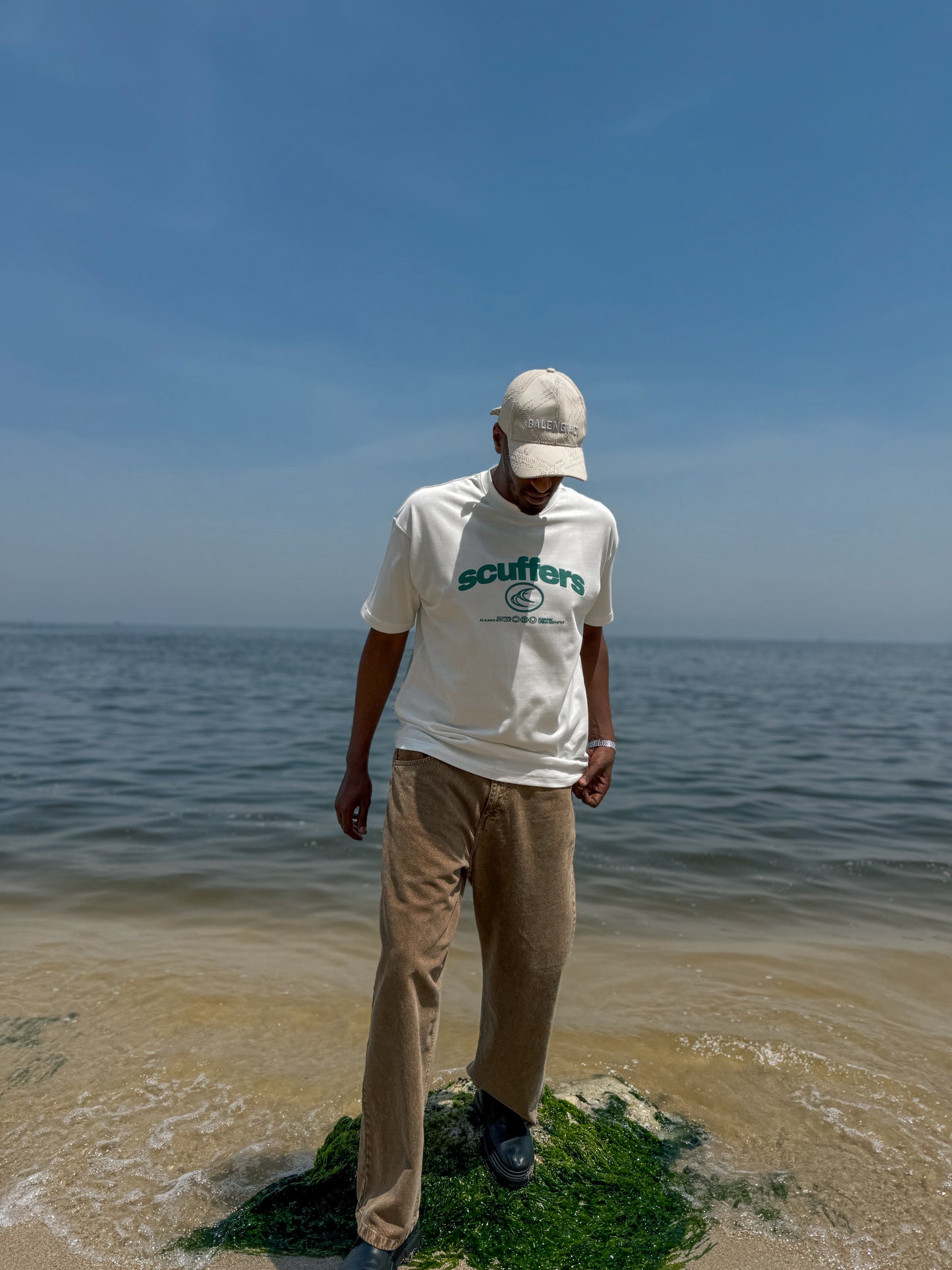 (WHITE) Coastal Oversized T-Shirt