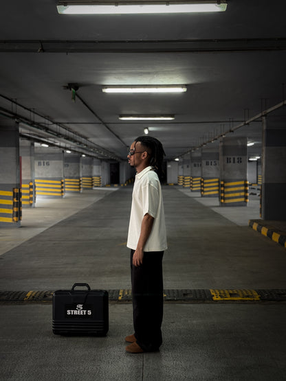 (WHITE) V-Notch Streetwear Polo