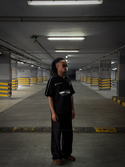 (BLACK) BRN Studio Boxy Cropped Polo