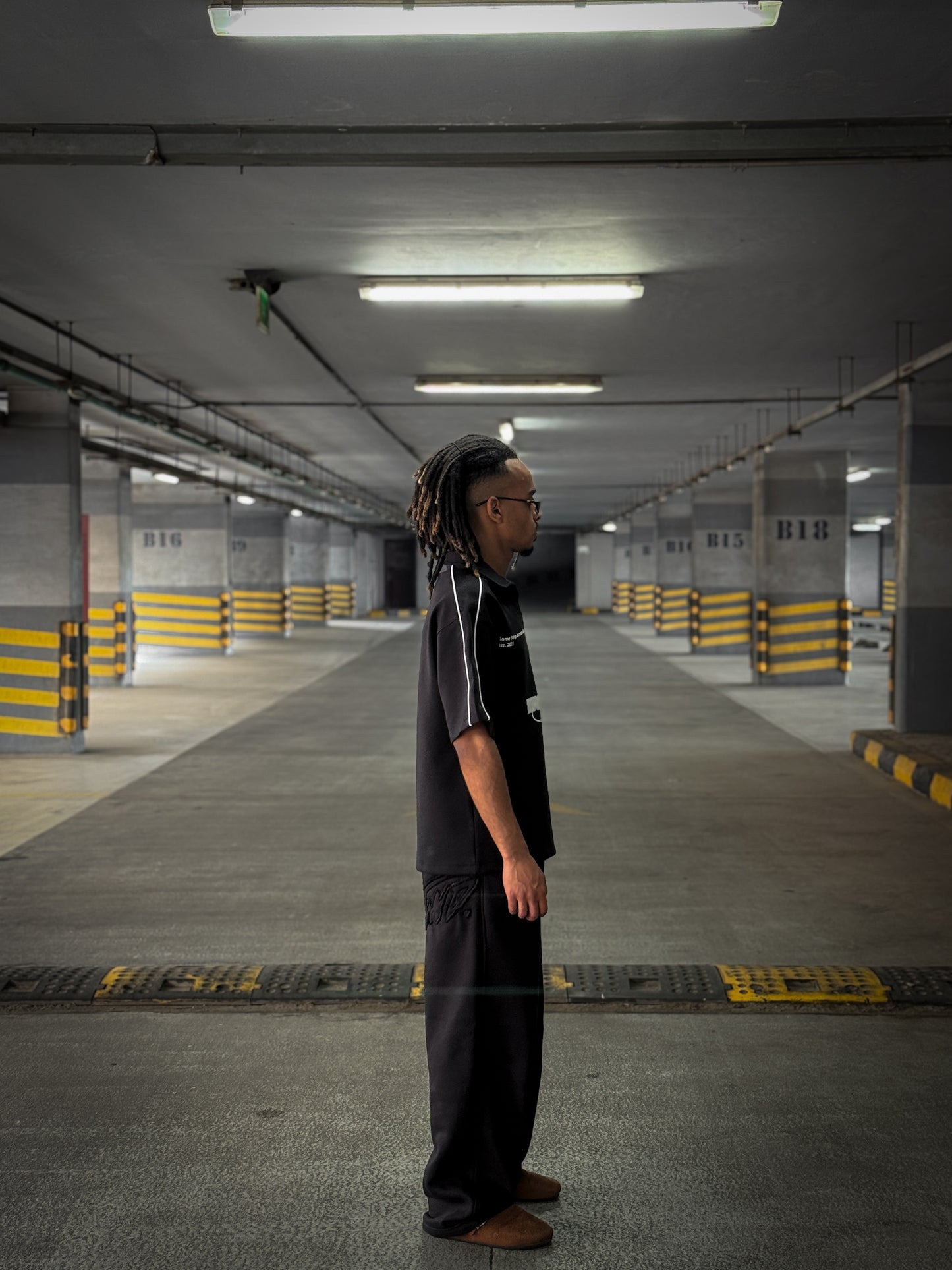 (BLACK) BRN Studio Boxy Cropped Polo