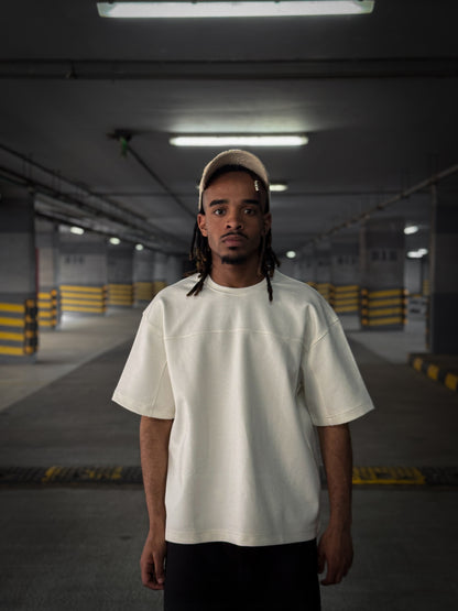 (WHITE) The Horizon Oversized Boxy Tee