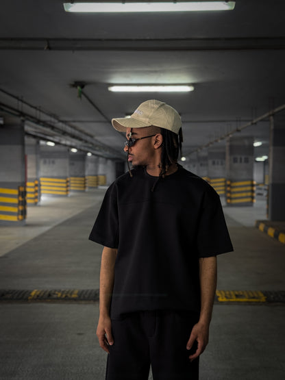 (BLACK) The Horizon Oversized Boxy Tee