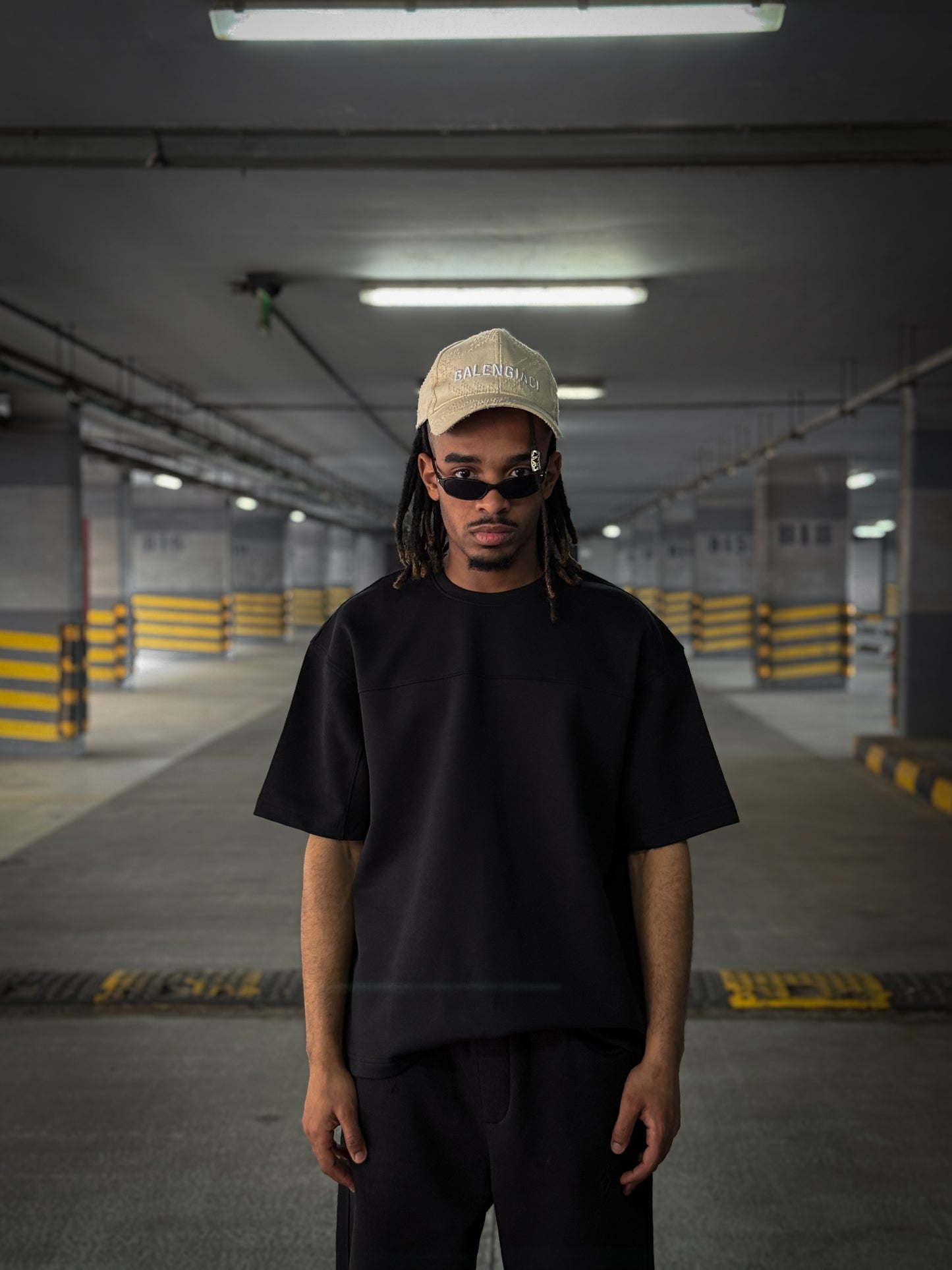 (BLACK) The Horizon Oversized Boxy Tee