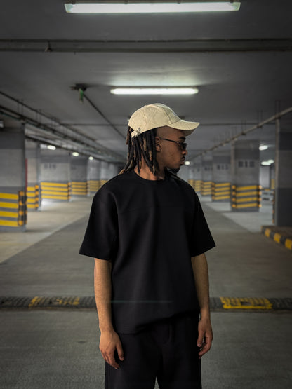 (BLACK) The Horizon Oversized Boxy Tee